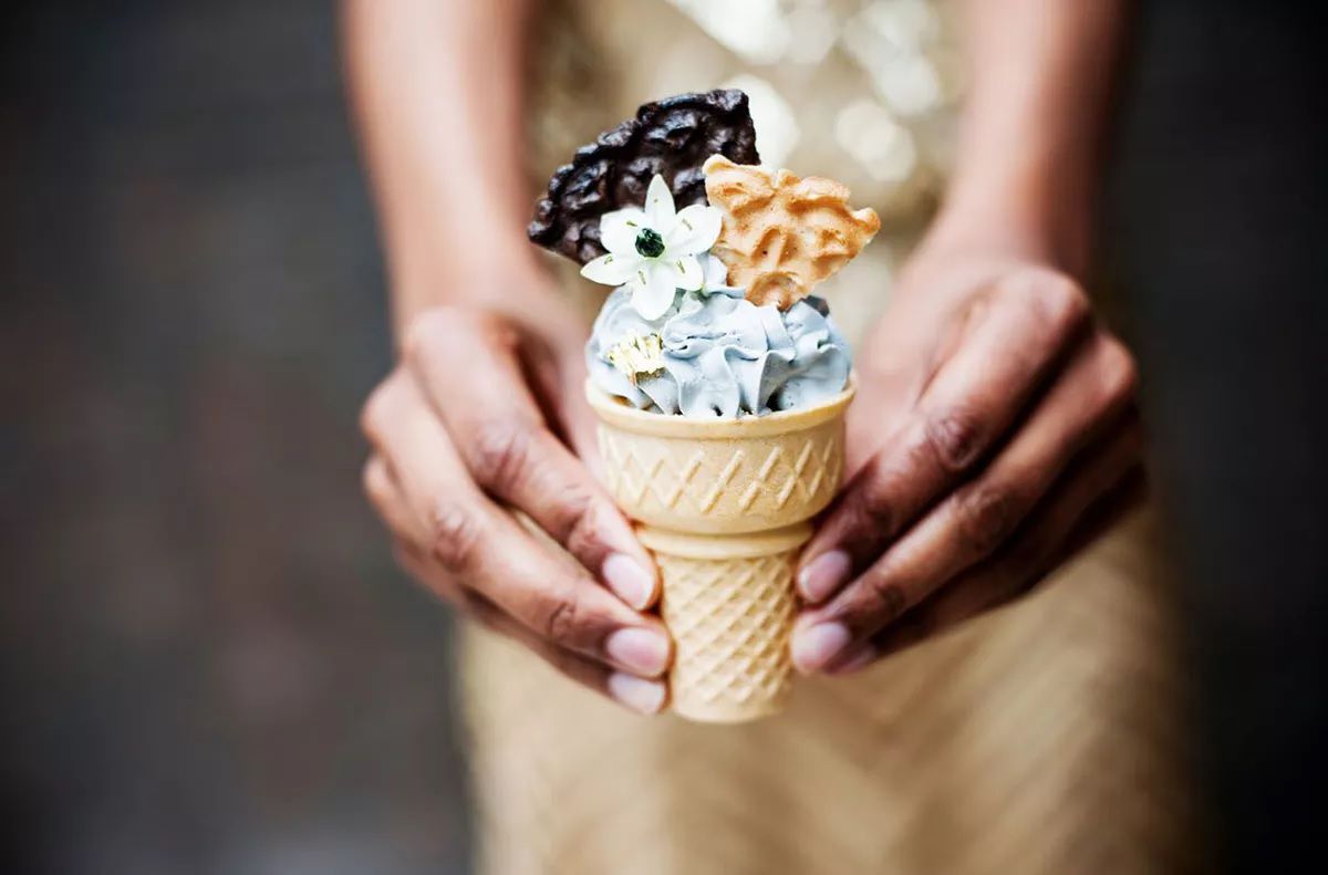 装饰冰淇淋蛋卷