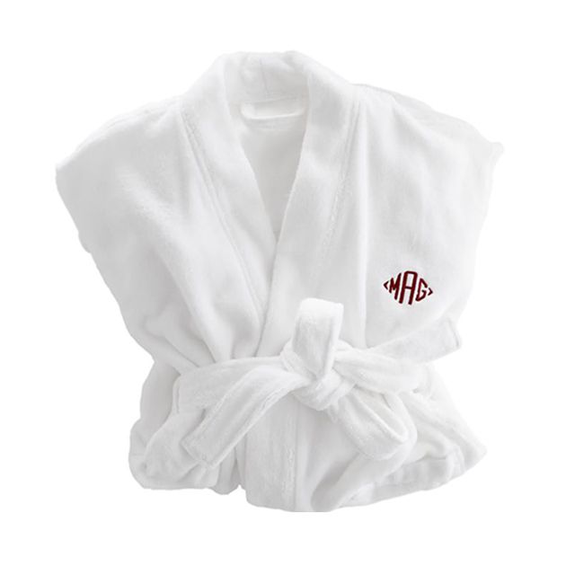 monogrammed robe.