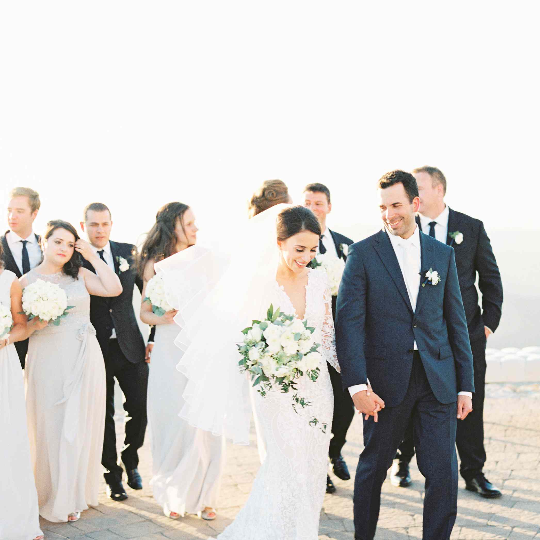 新娘和新郎婚礼派对