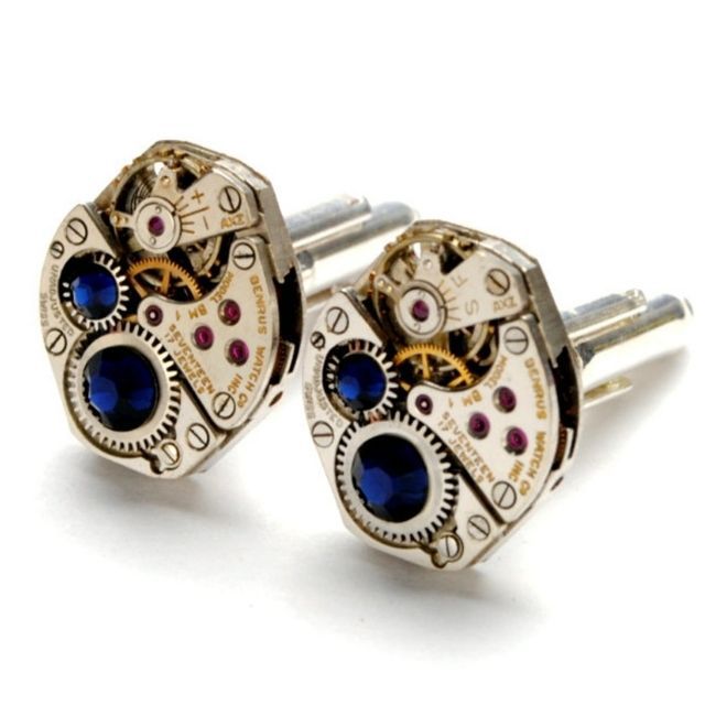 蒸汽朋克WolfPointStudio个性化的袖扣