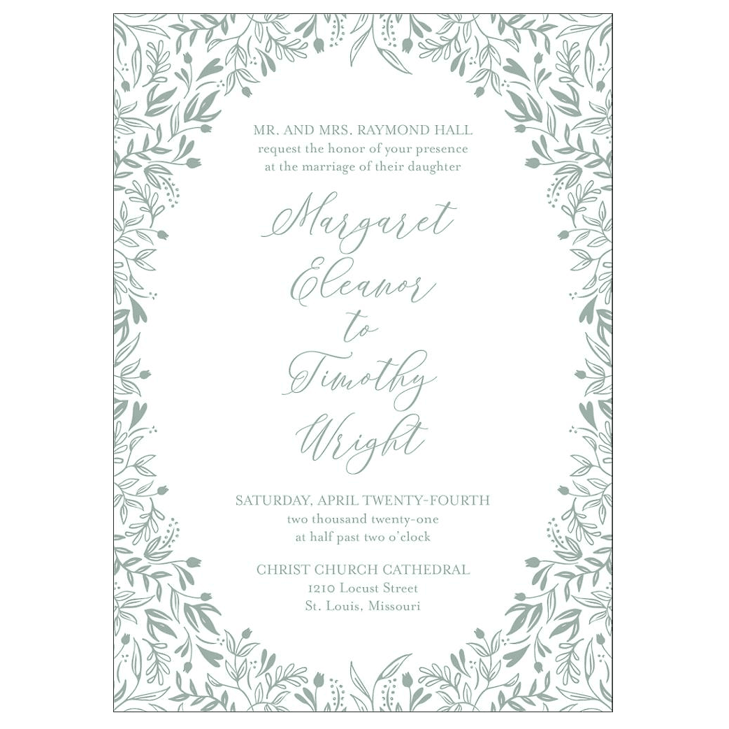 纸源凸版花园婚礼邀请