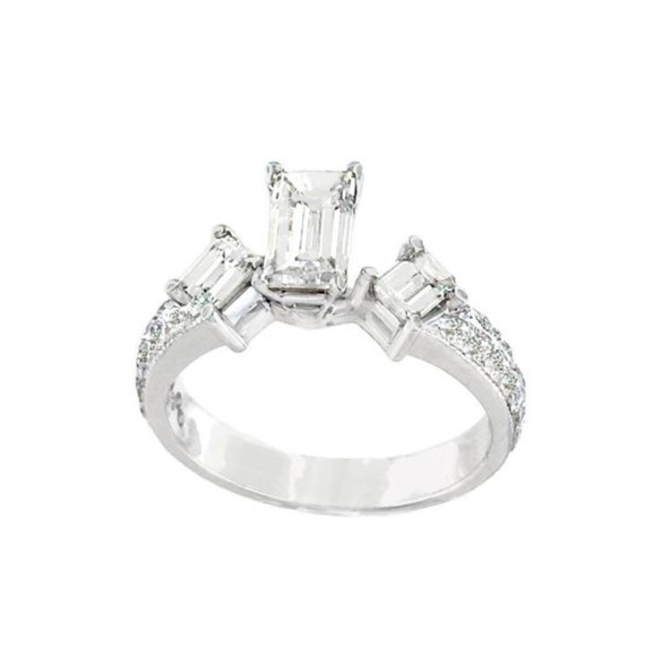 花式长方形切割钻石订婚戒指ld乐动官网