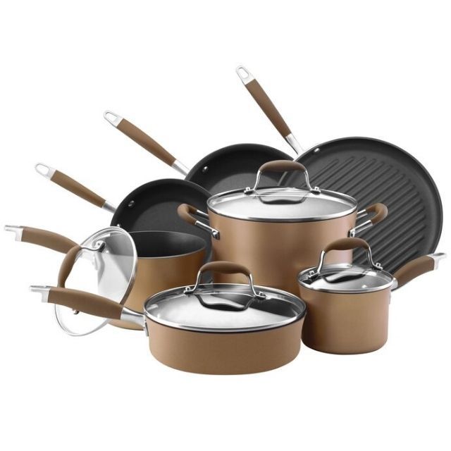 Anolon Advanced青铜非克利克11件式炊具套装