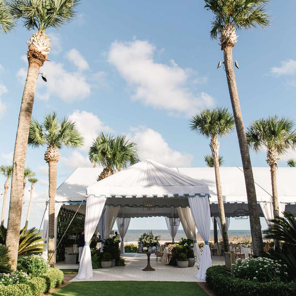 永恒的南方婚礼，帐篷式的招待会