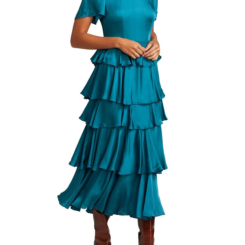 罗德瑟琳娜皱褶迷你裙475美元