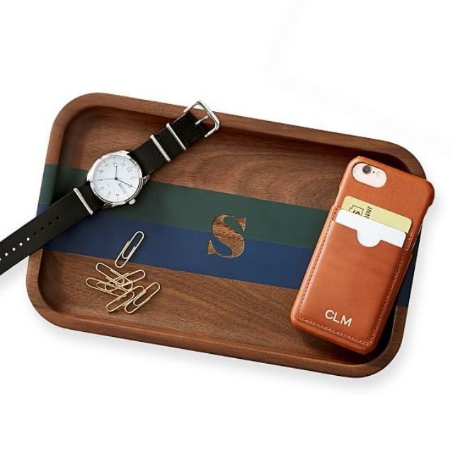 Mark & Graham木制代客托盘，Stripe