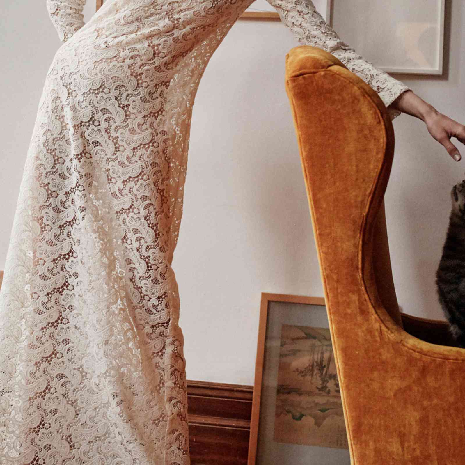 雷音工作室长袖羊毛蕾丝罩衫$ 3,500名