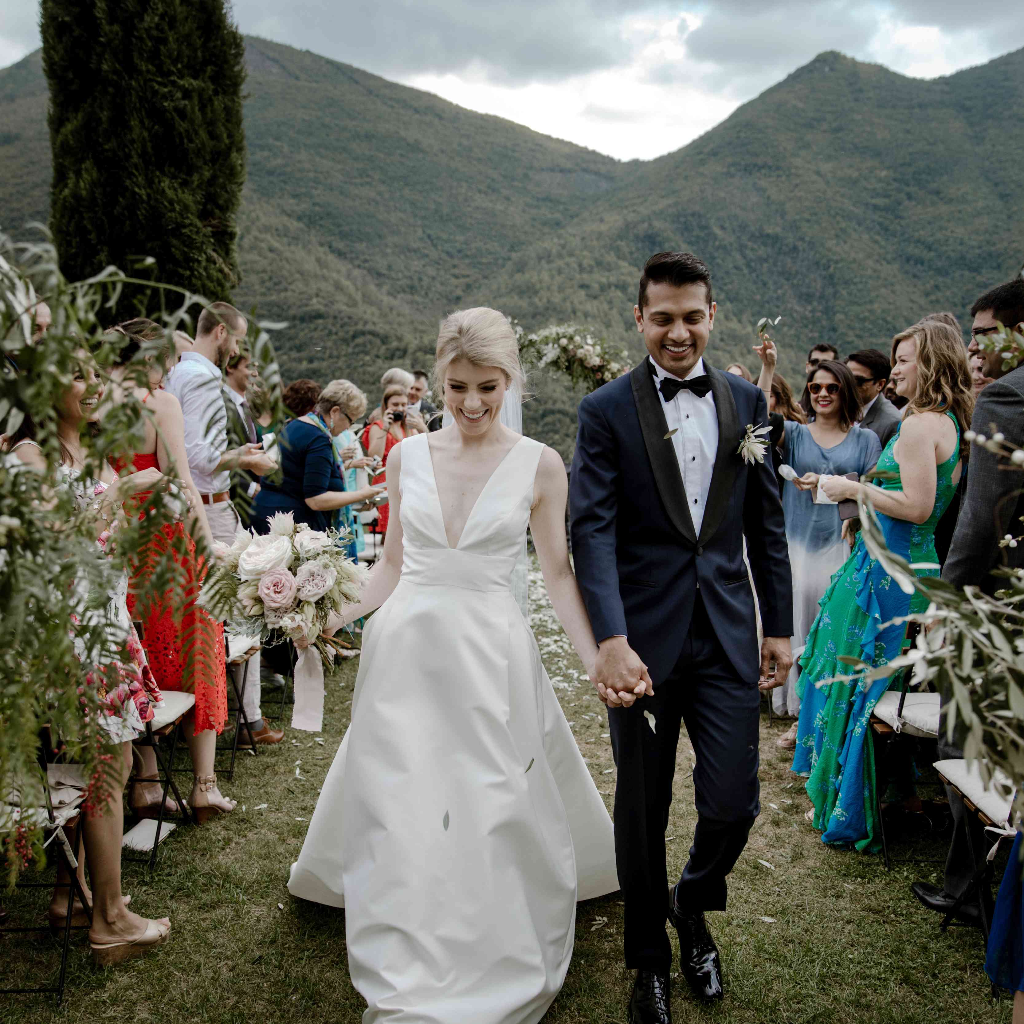 在意大利新婚夫妇