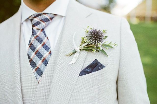 秋季婚礼bouniere.