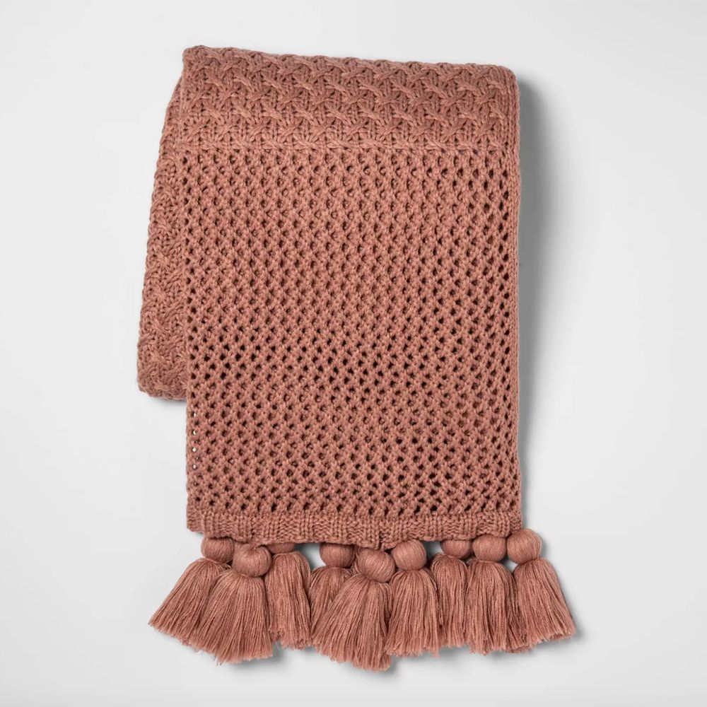 厚实的针织毯子