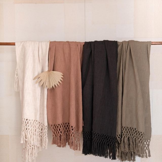 创意公司合作编织棉掷棉掷纤维＆条纹