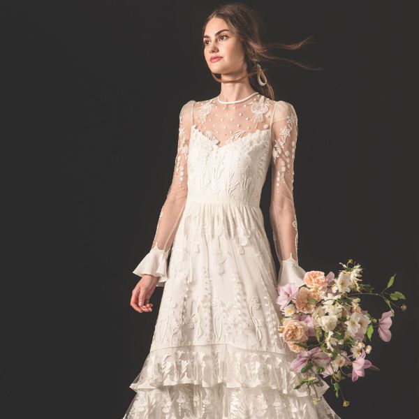 长袖纹礼服模型