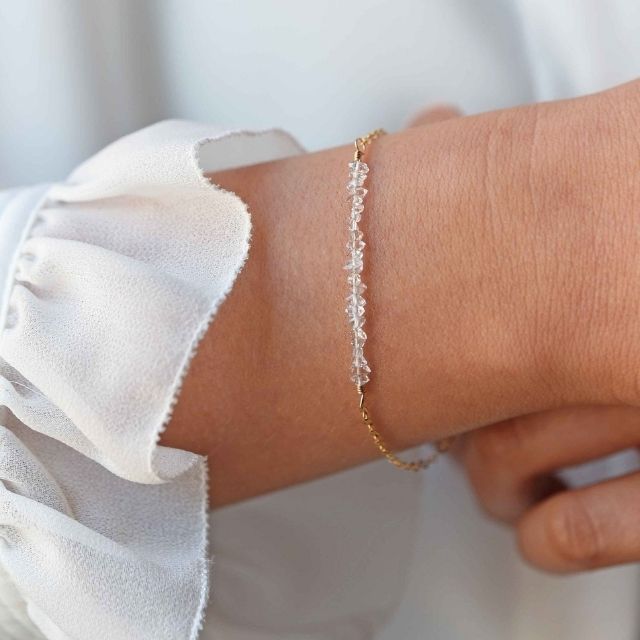 Crushongold Herkimer钻石手链