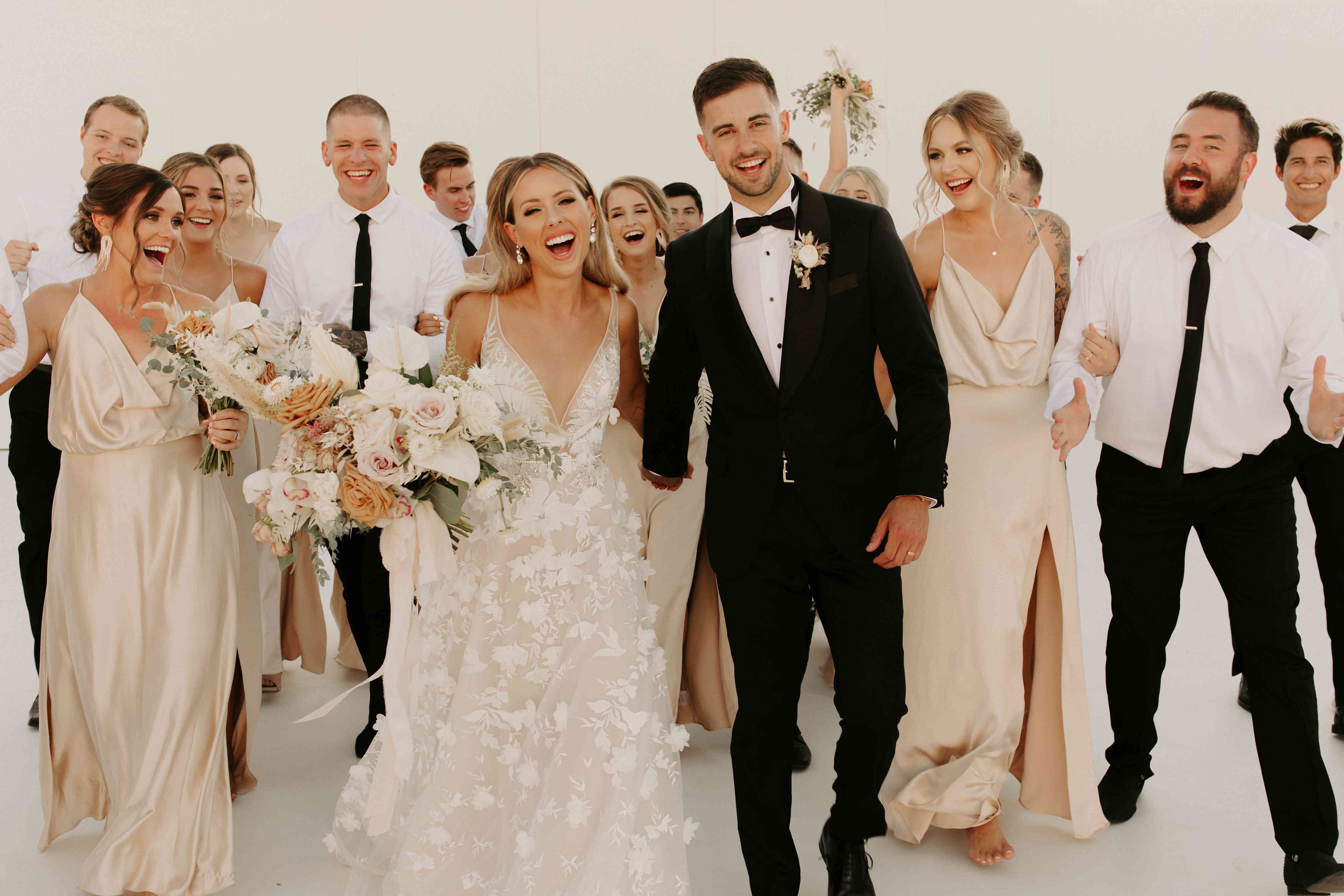 新娘和新郎与婚礼