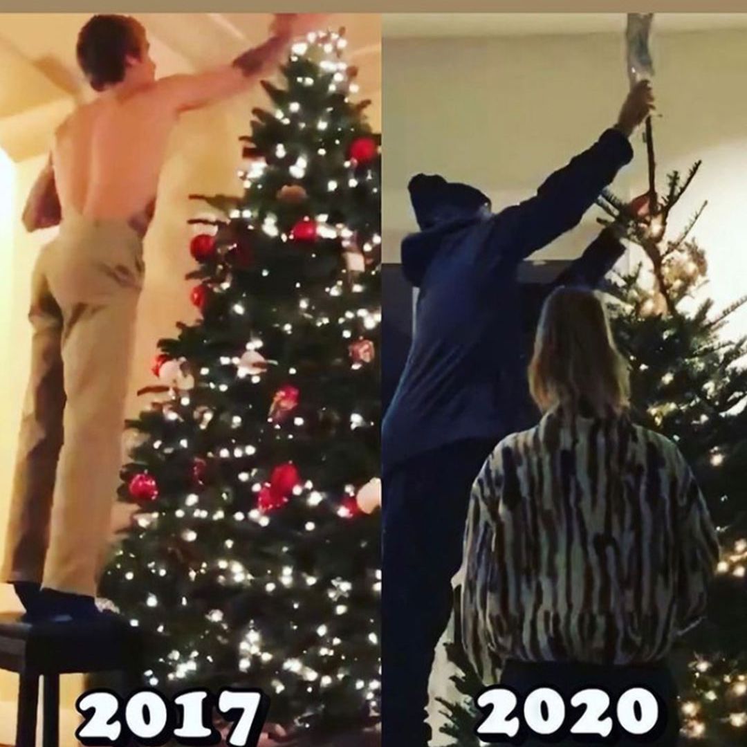 Justin Bieber和Hailey Bieber圣诞树