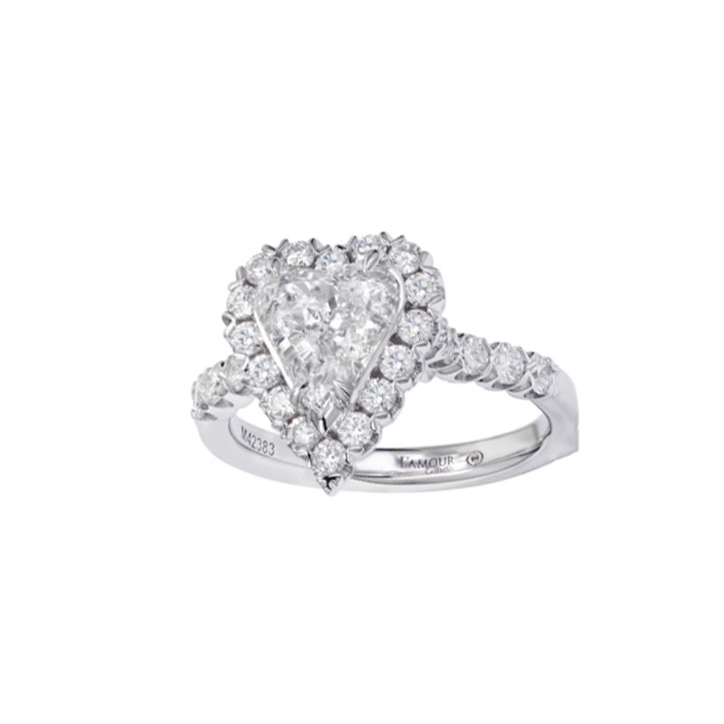 克里斯托弗设计心形钻石订婚戒指ld乐动官网