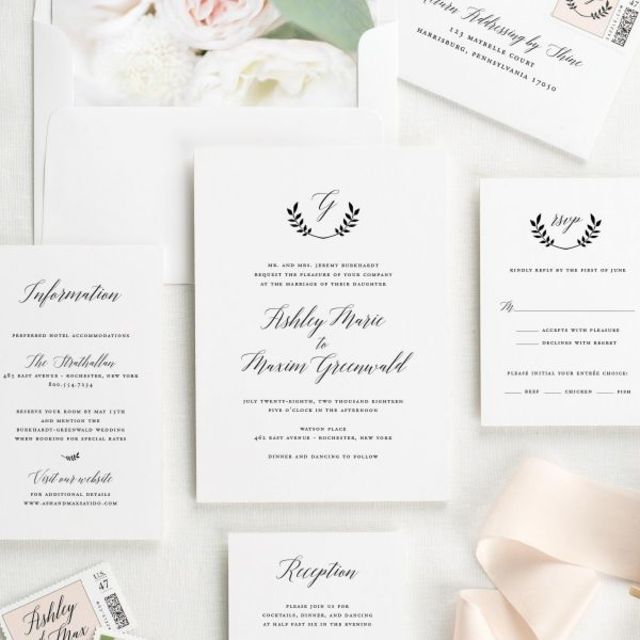 优雅的婚礼邀请