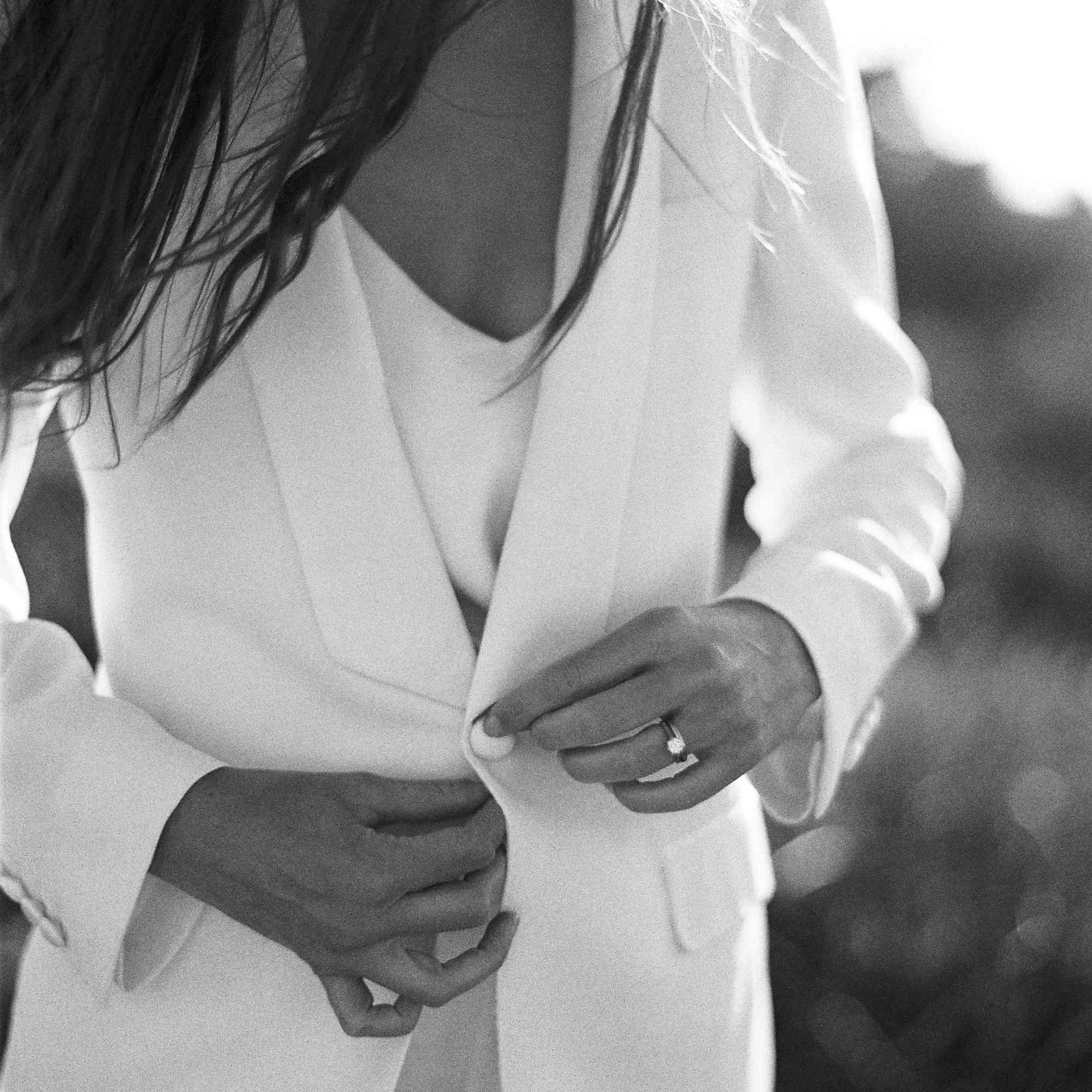 新娘扣燕尾服夹克