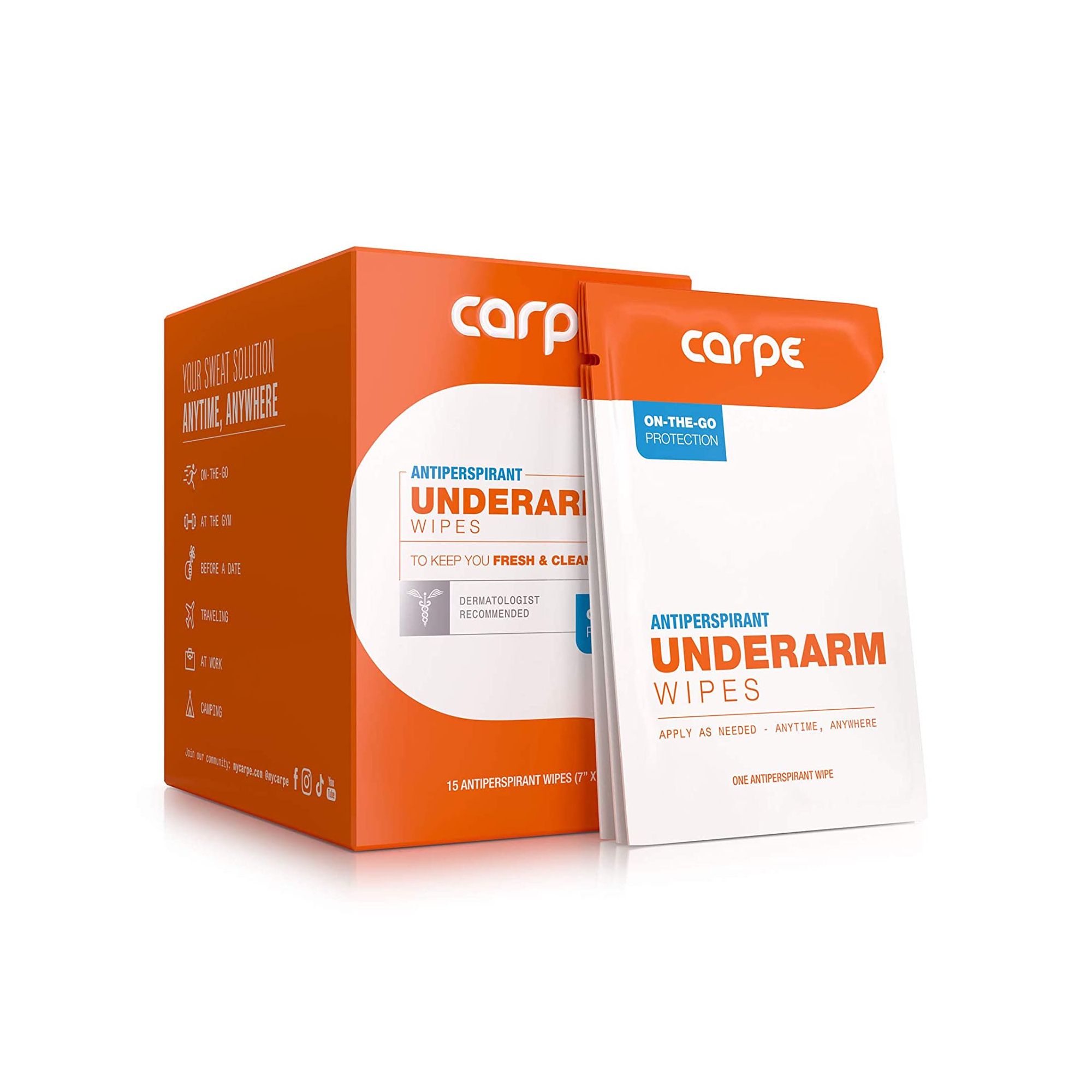 Carpe即时止汗腋下湿巾