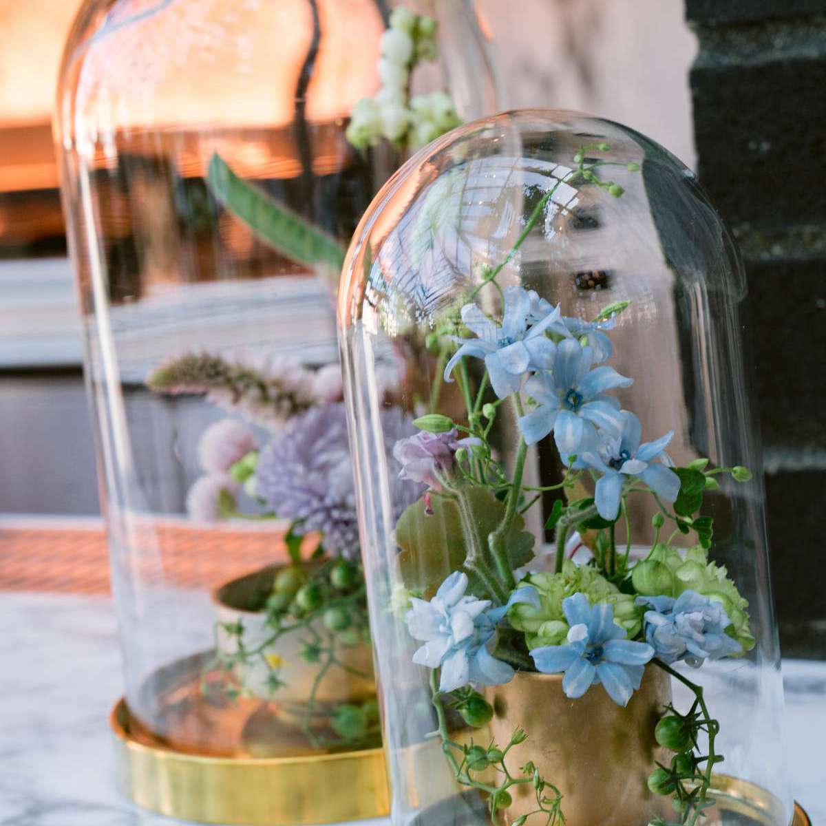 玻璃容器的婚礼装饰