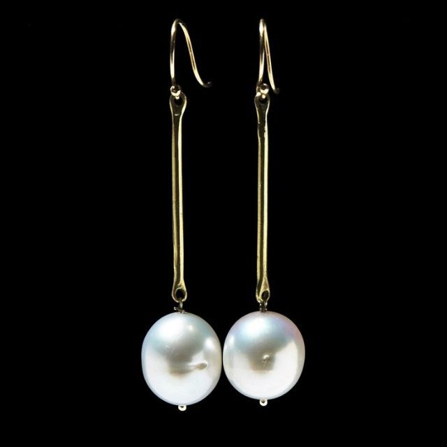 万事铸线塔希提珍珠耳环