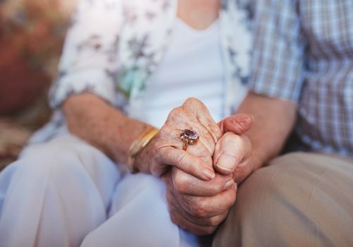 couple holding hands