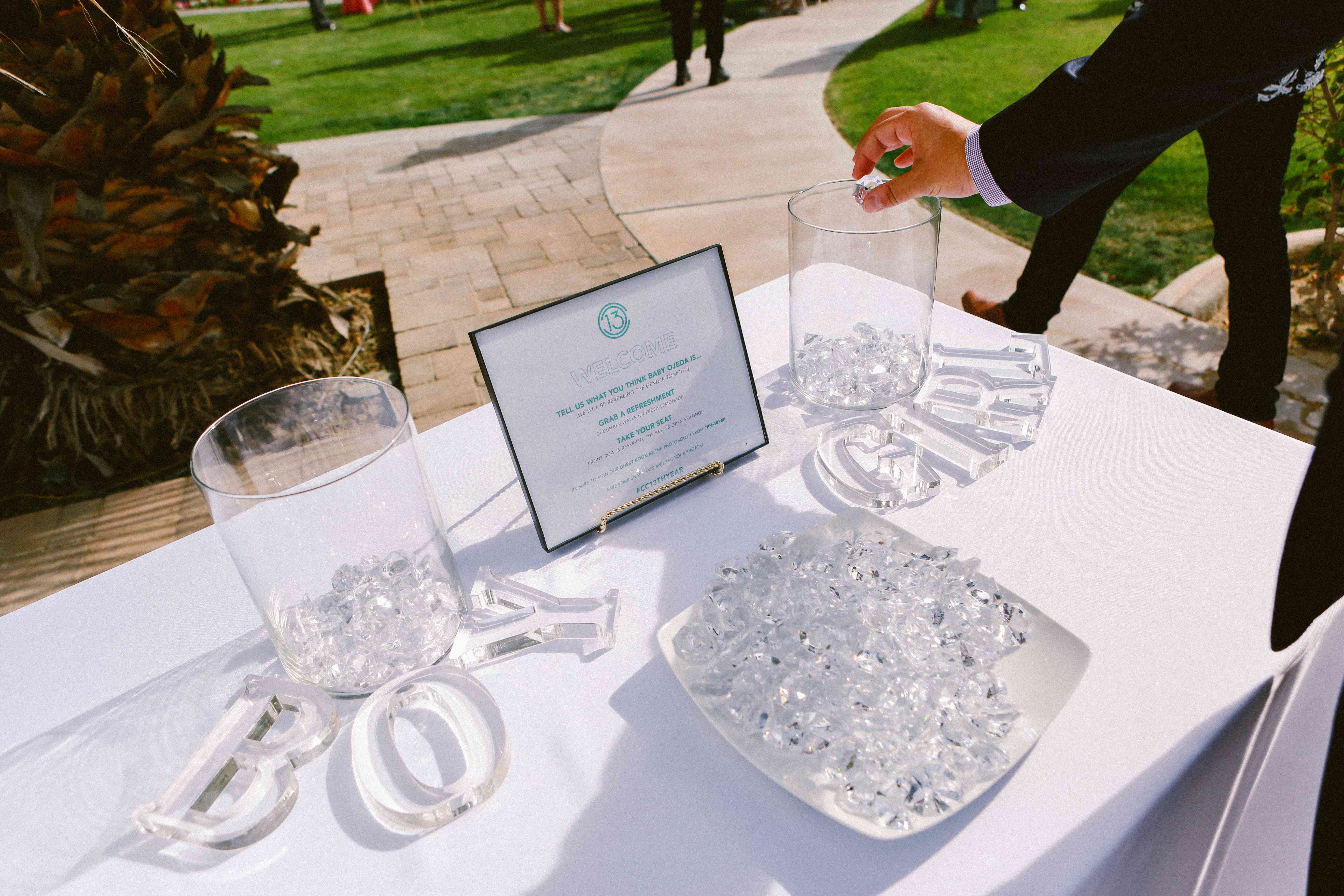 性别显示在婚礼