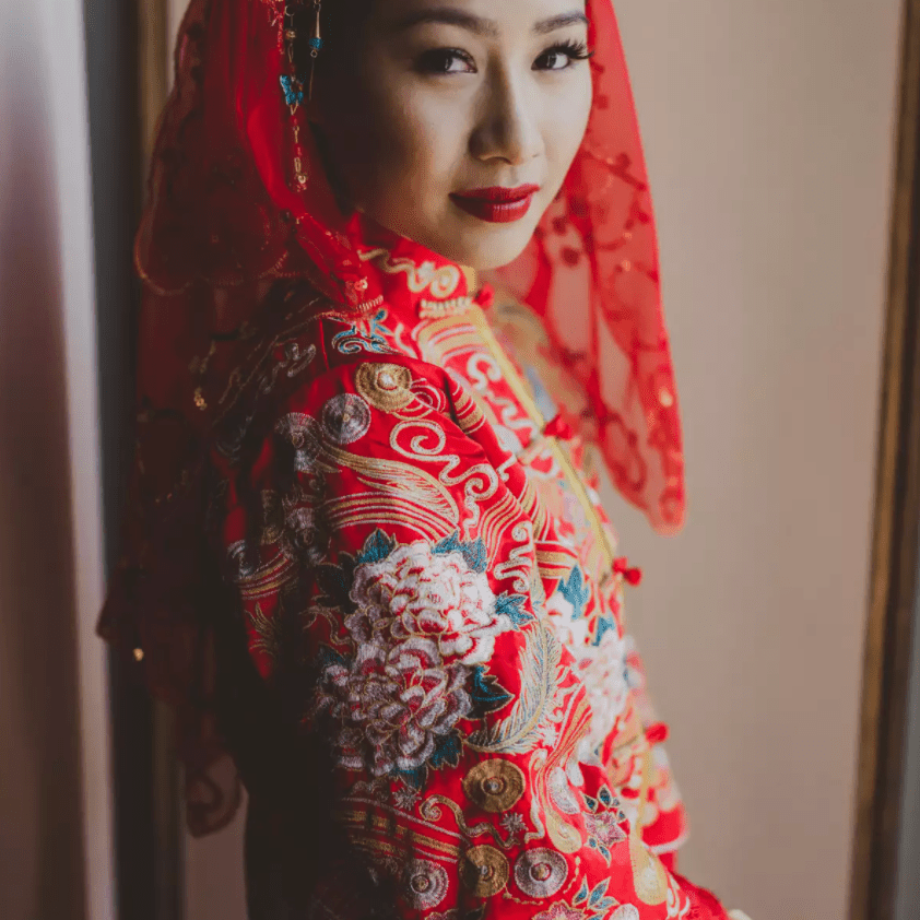 婚礼的中国妇女