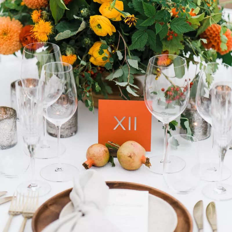 用罗马数字亮橙色表号