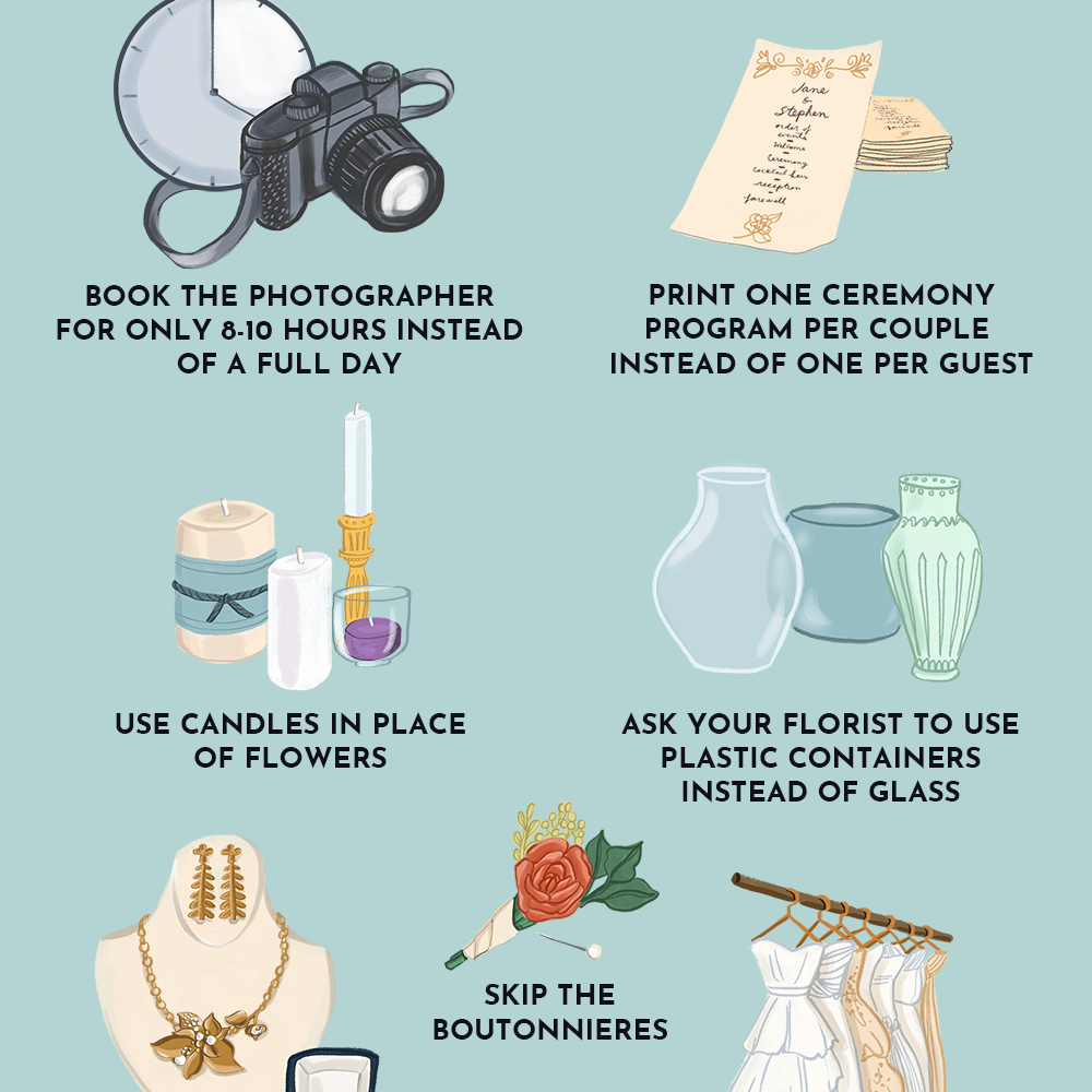 在婚礼上省钱的7个好方法