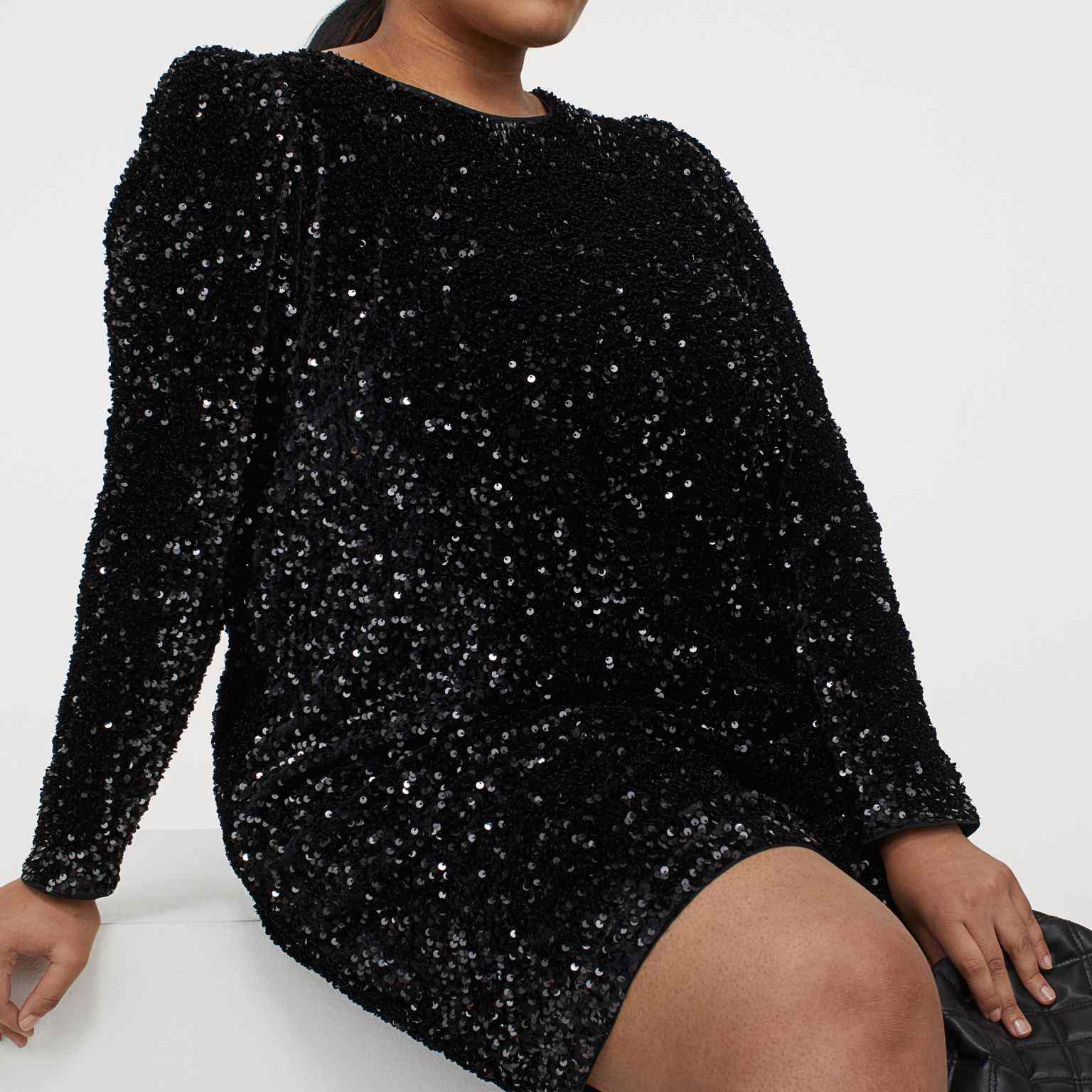 H&M泡芙袖连衣裙