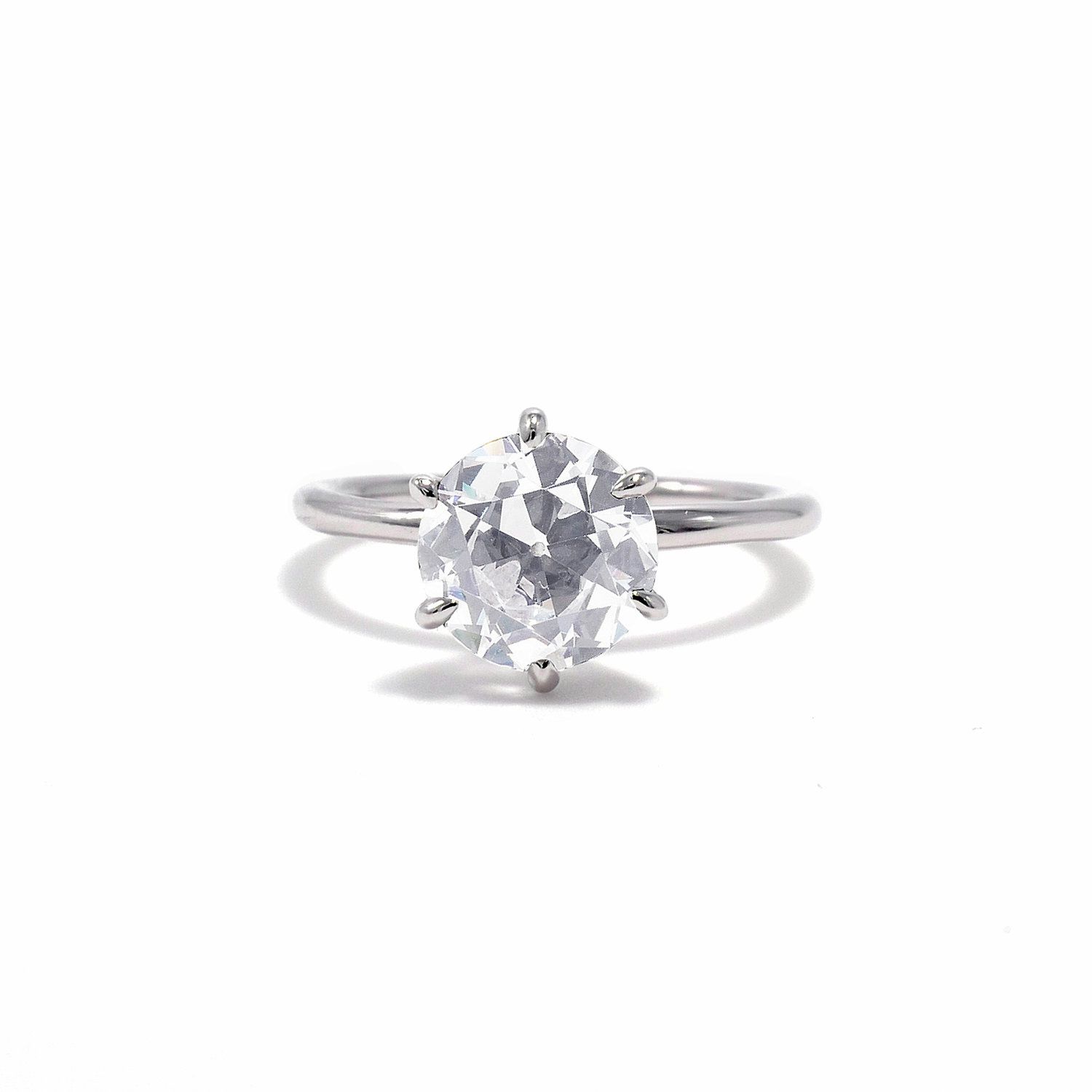 阿什莉·张维多利亚老式欧式切割订婚戒指ld乐动官网