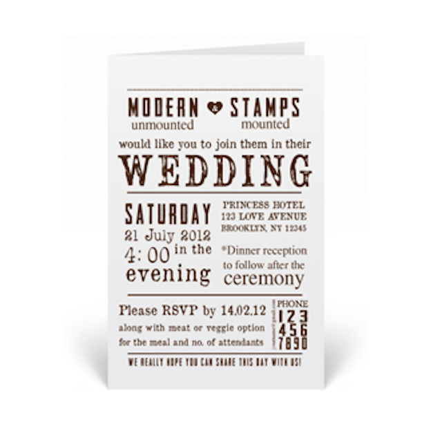 自定义老式海报报纸邀请邮票