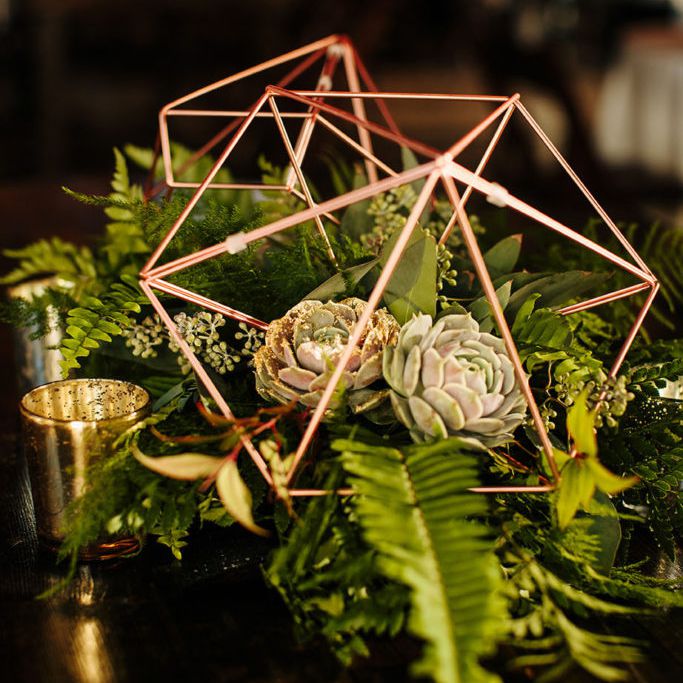 玻璃容器的婚礼装饰