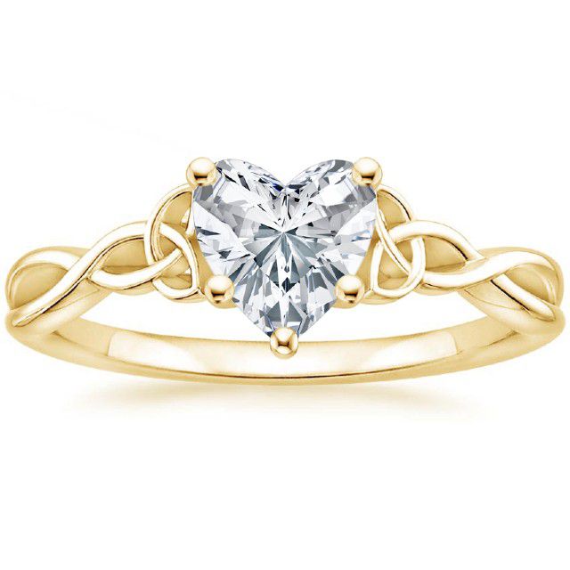 心形钻石中心石与凯尔特结带