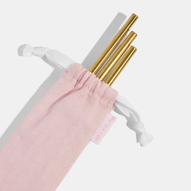 金可重复使用的吸管