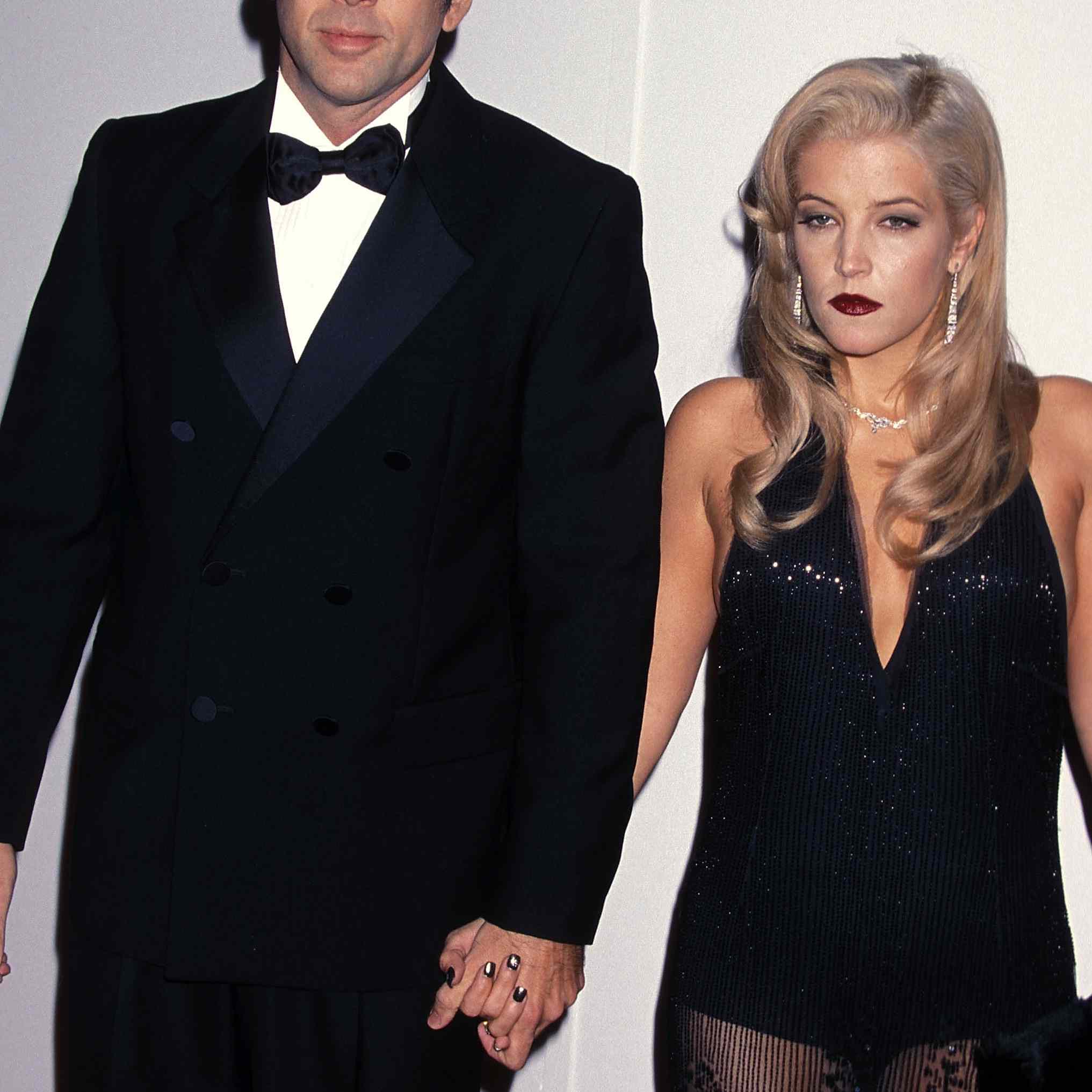 <p Nicolas Cage和Lisa Marie Presley< p>