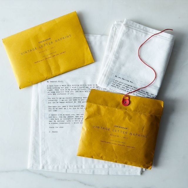 食物52情书晚餐餐巾纸