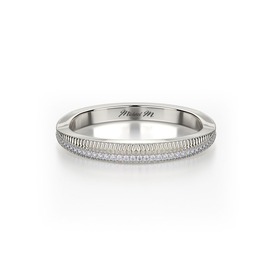 铂金密钉结婚戒指