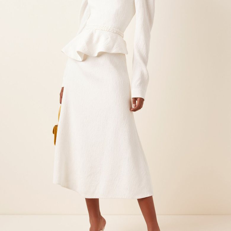 约翰娜·奥尔蒂斯催化剂绉Peplum迷笛裙$ 1,250个