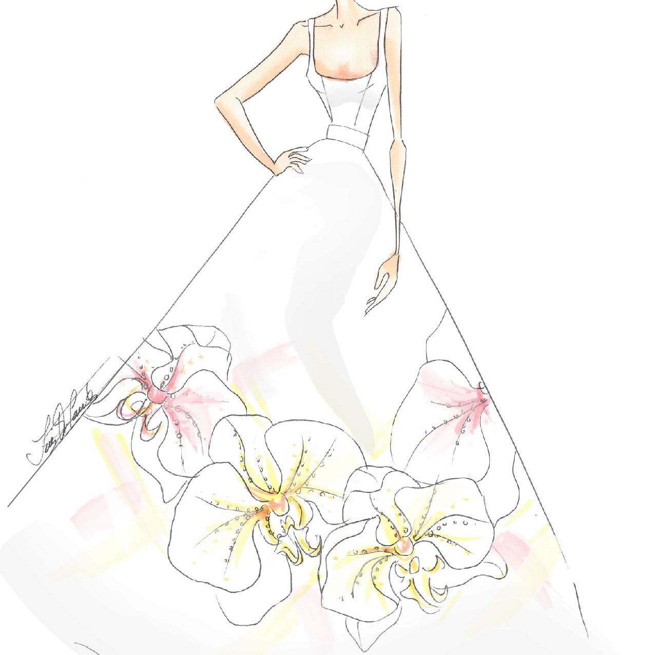 伊内斯·迪·桑托素描＂class=