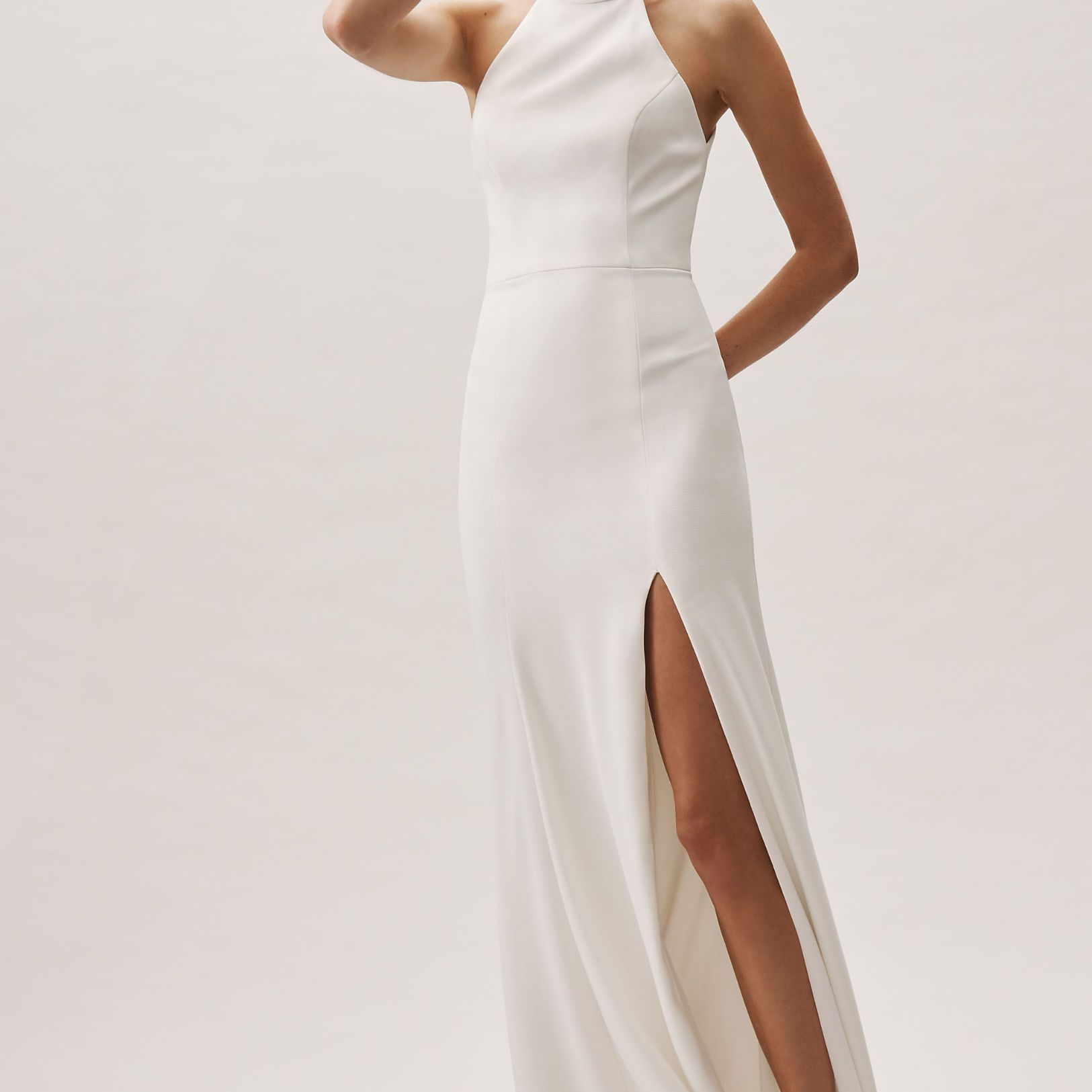 高领的婚纱礼服