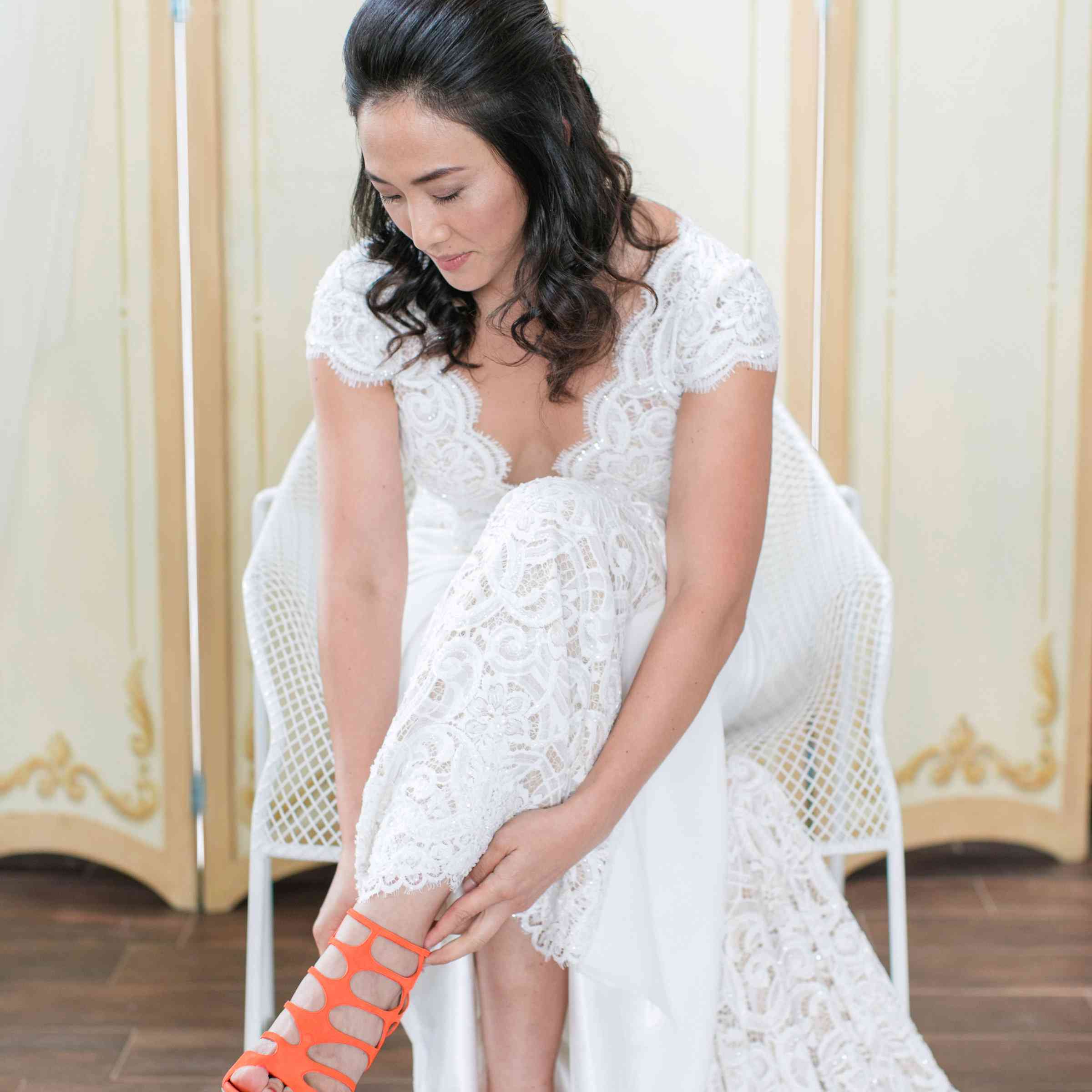 Jimmy Choo Orange Sandals