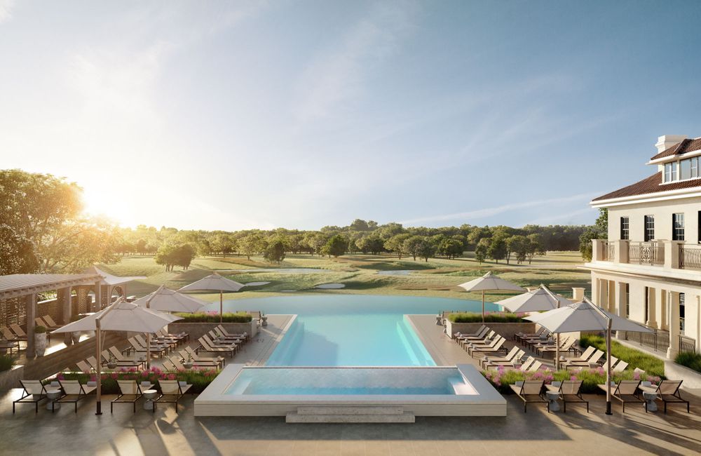 Keswick Hall室外游泳池