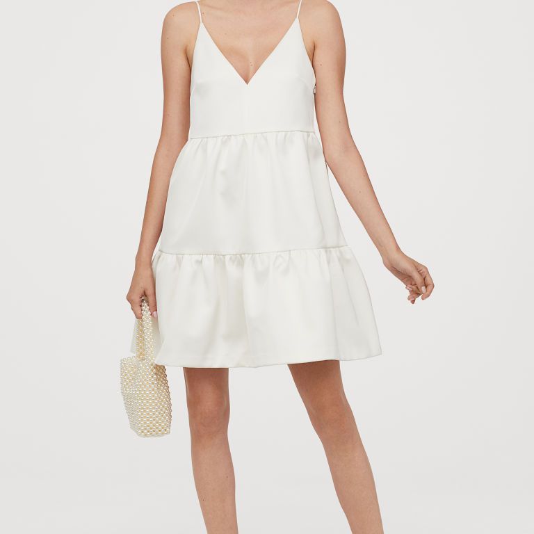 及膝长度的婚纱礼服