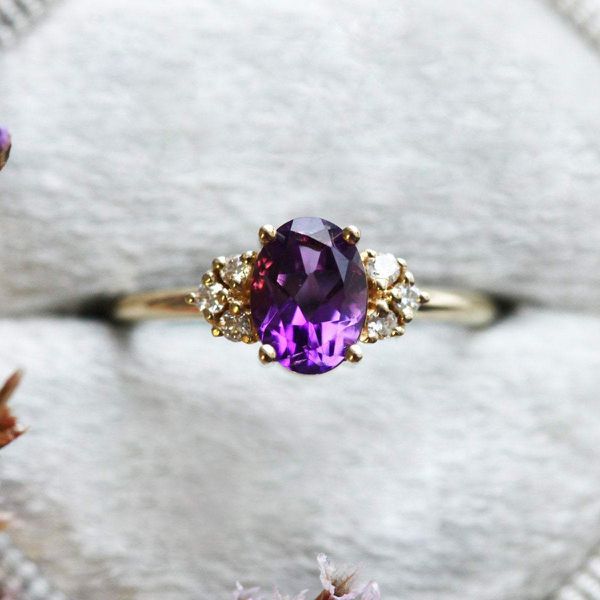 紫水晶订婚戒指ld乐动官网