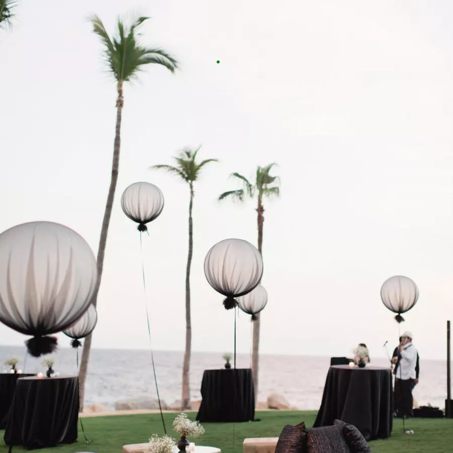 超大气球覆盖黑色薄纱