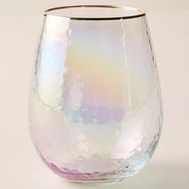 Anthropologie有光泽无茎酒杯