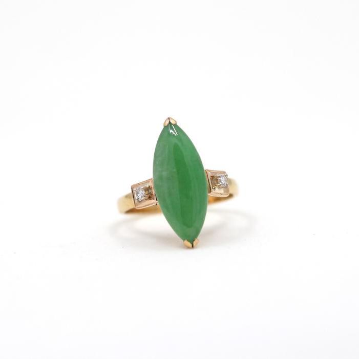 复古翡翠订婚戒指ld乐动官网