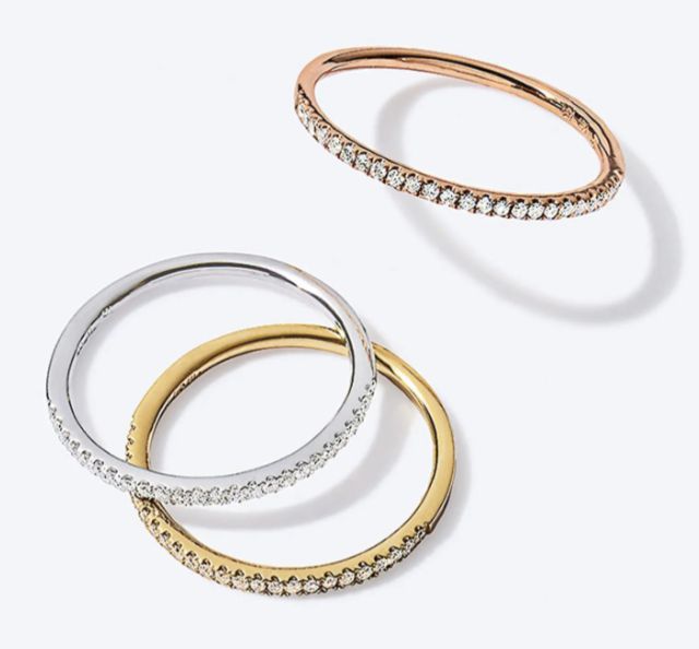 骨利维钻石堆垛戒指